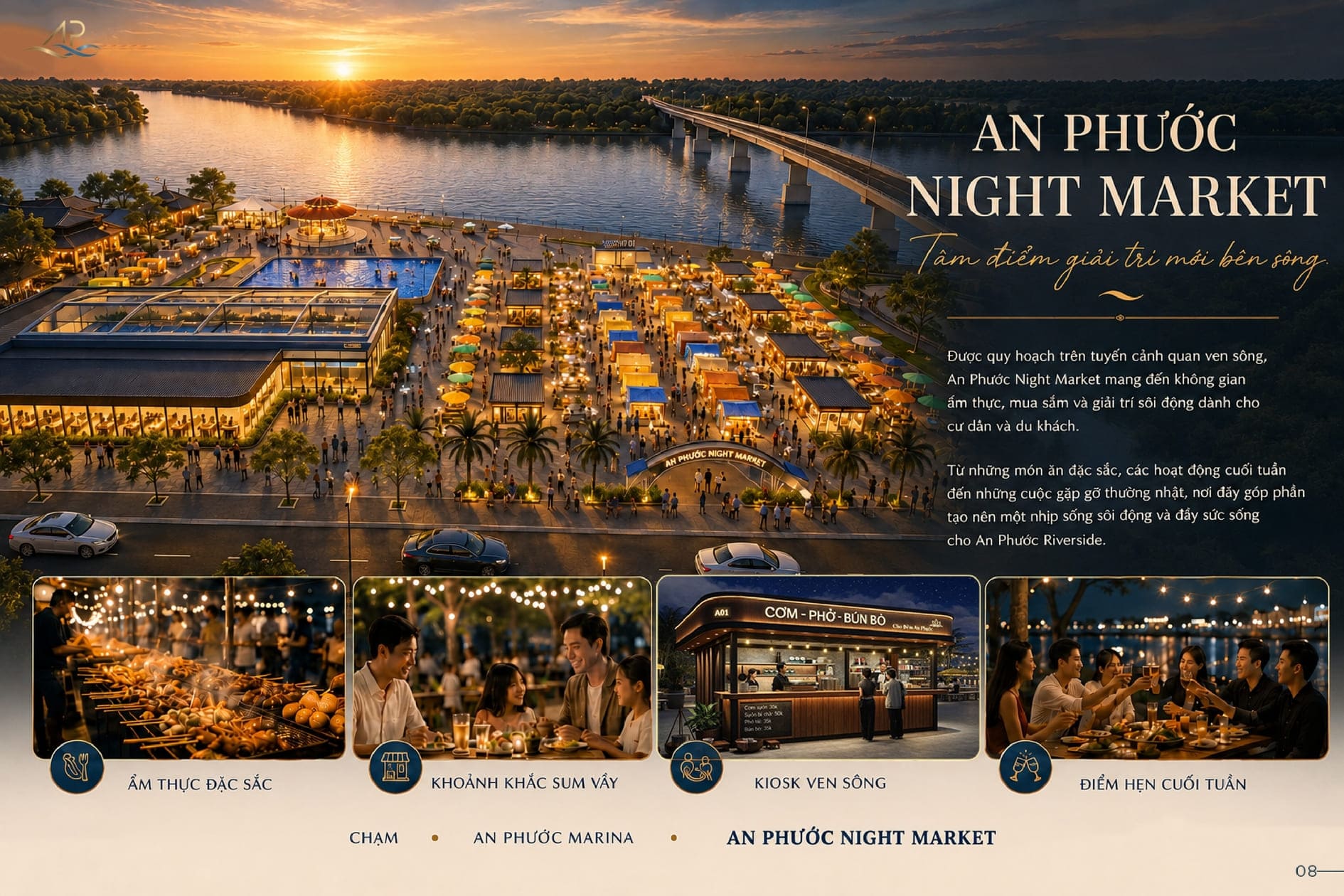 Phố ẩm thực giải trí chợ đêm An Phước Night Market sôi động