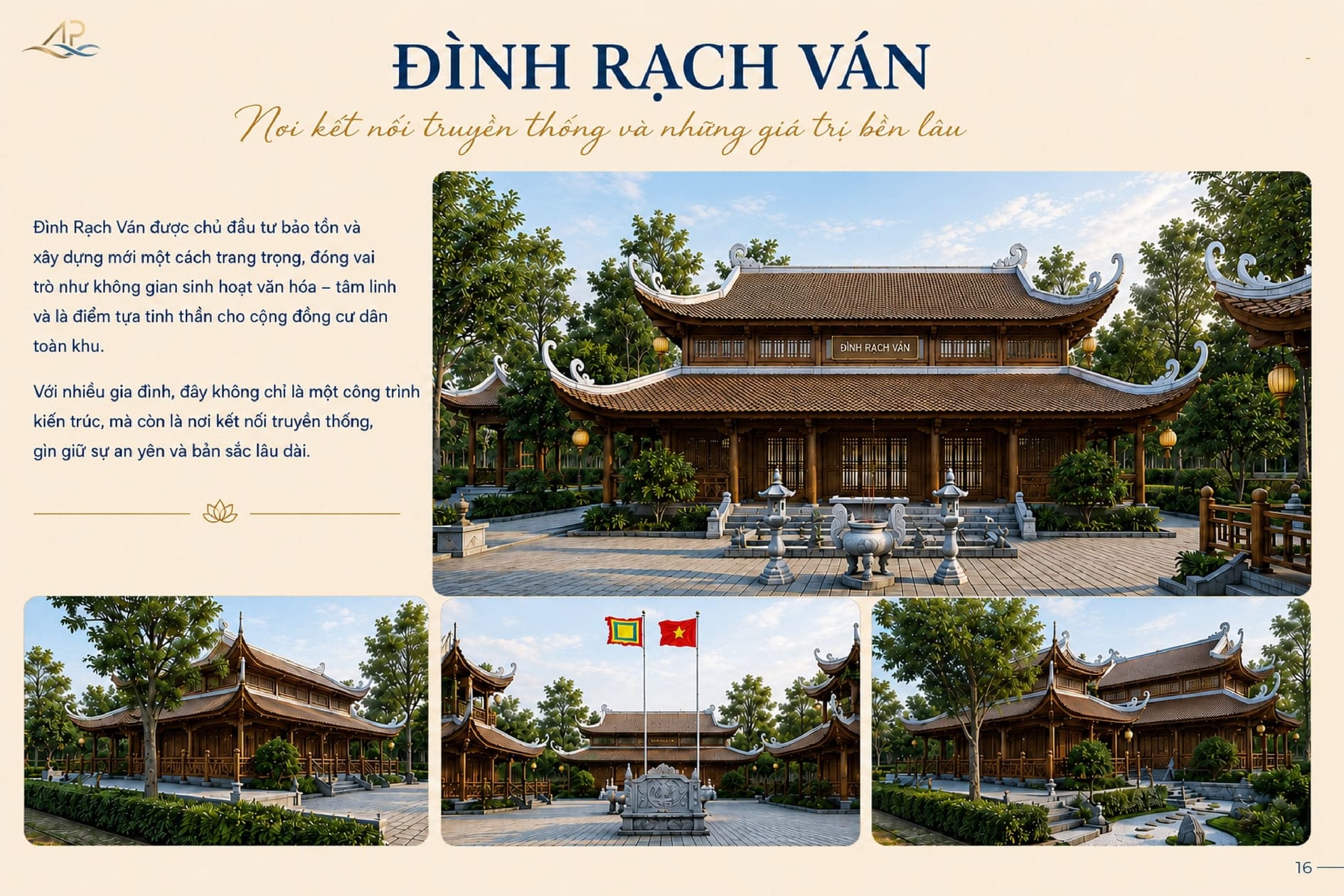 Đình Rạch Ván công trình văn hóa tâm linh được phục dựng tại dự án