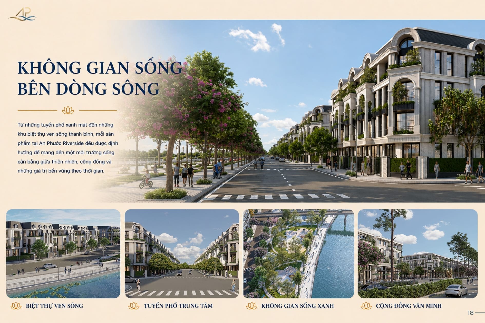 Không gian sống sinh thái trong lành bên sông tại An Phước Riverside