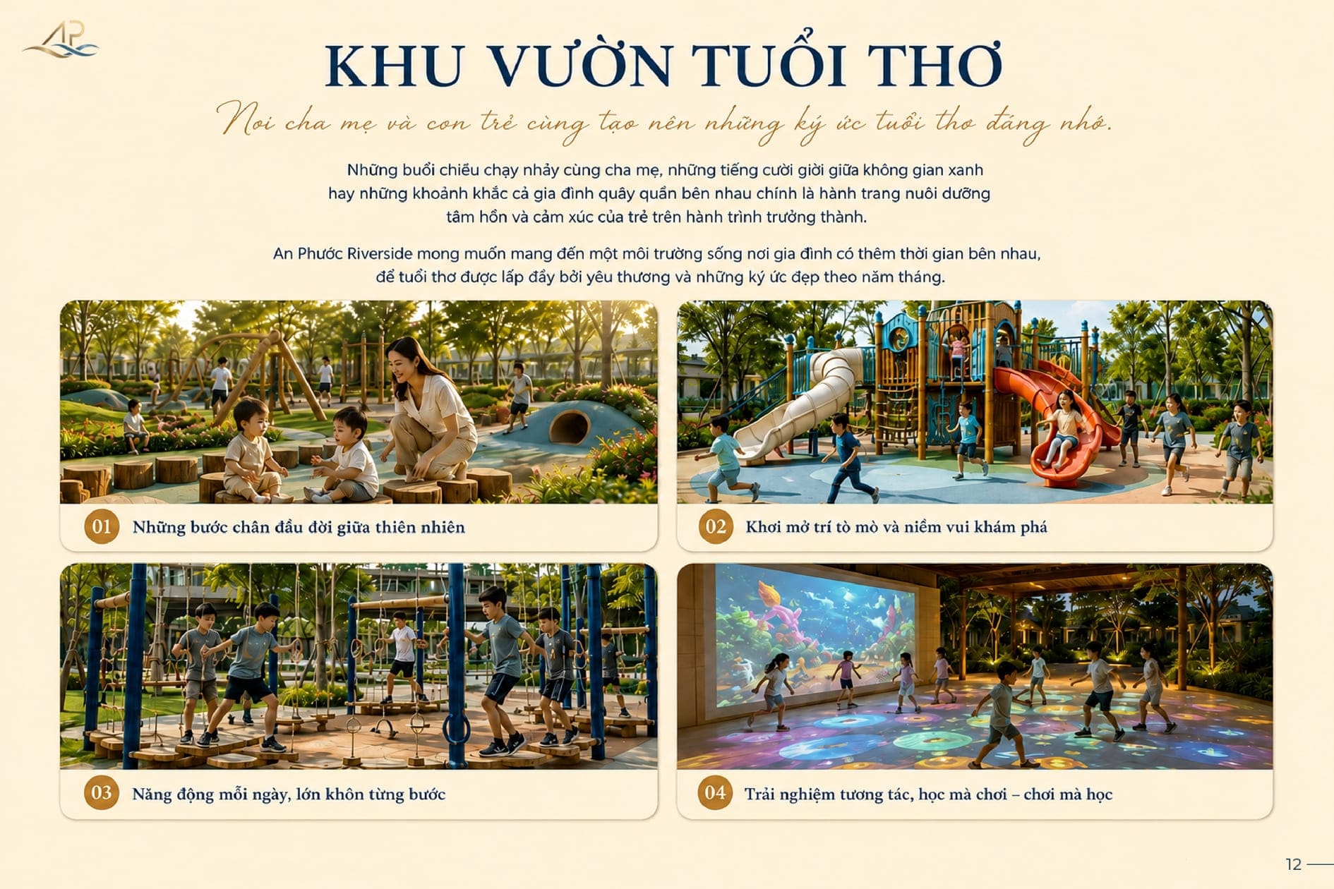 Khu vườn tuổi thơ không gian vui chơi dành cho trẻ em tại dự án