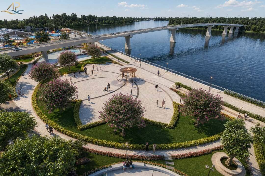 Tiến độ thi công Quảng trường Sen tại dự án An Phước Riverside